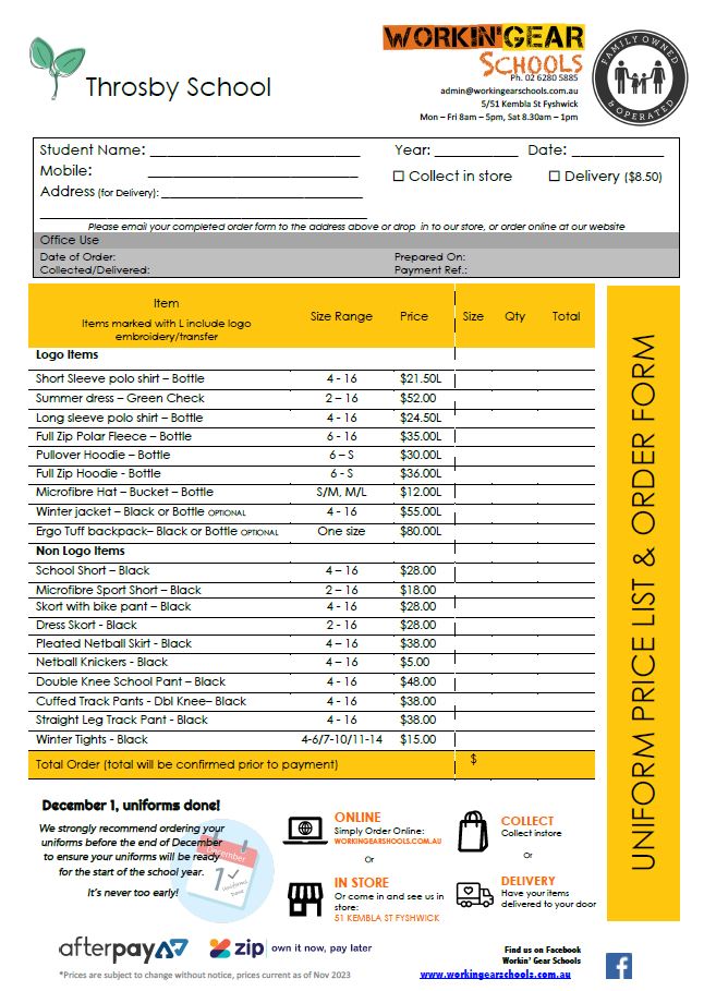 Please click here to view 2024 School uniform