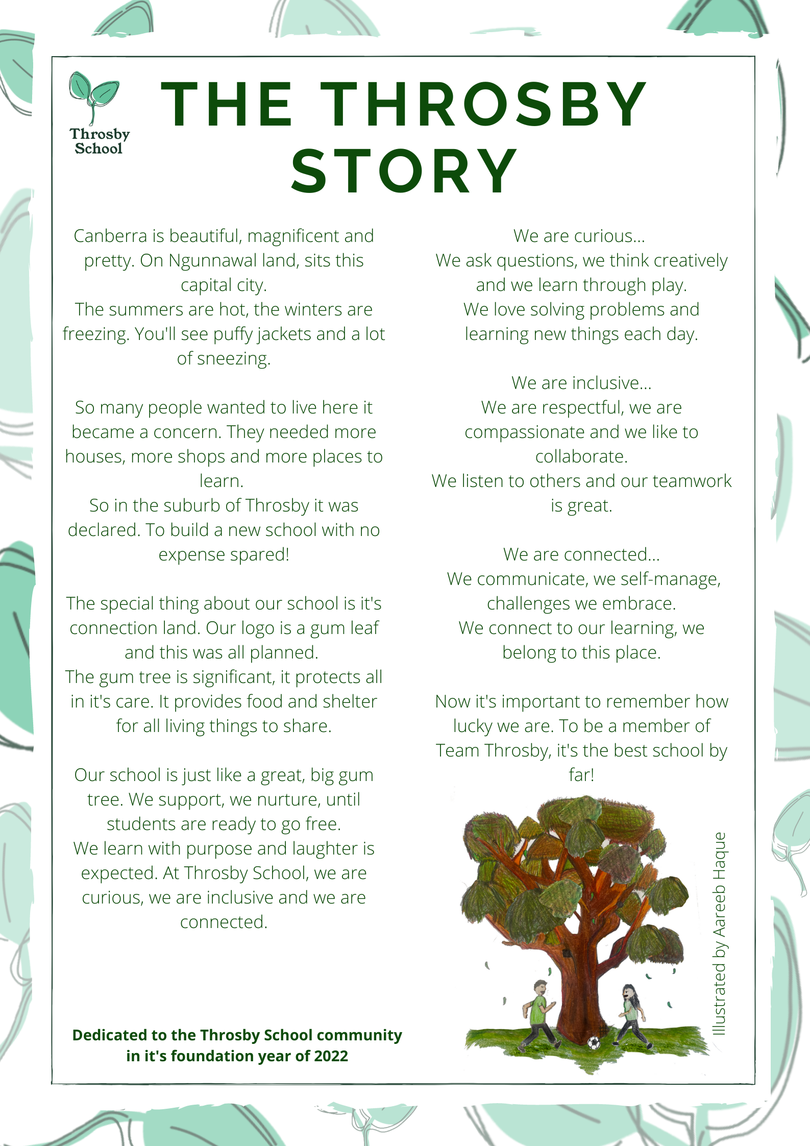 The Throsby Story button. Please click  here to read